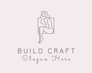 Woman Naked Model logo design