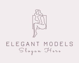 Modeling - Woman Naked Model logo design