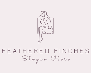 Woman Naked Model logo design