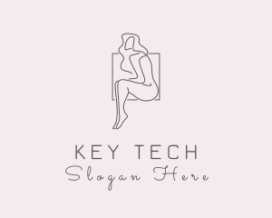 Woman Naked Model logo design