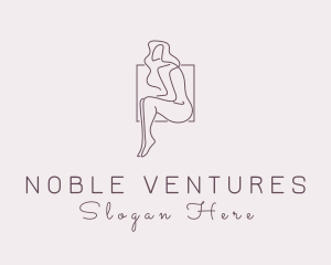 Woman Naked Model logo design