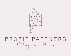 Woman Naked Model logo design