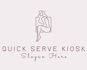 Woman Naked Model logo design