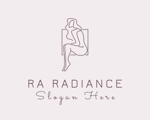 Woman Naked Model logo design