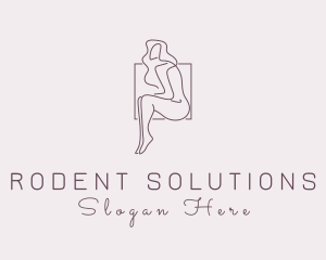 Woman Naked Model logo design