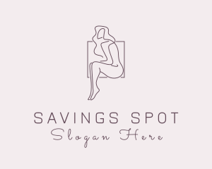 Woman Naked Model logo design