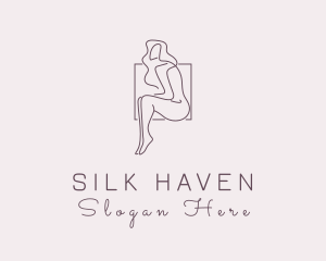 Woman Naked Model logo design