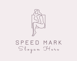 Woman Naked Model logo design