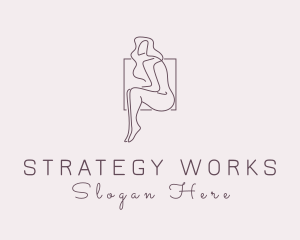 Woman Naked Model logo design