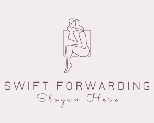 Woman Naked Model logo design