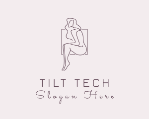 Woman Naked Model logo design