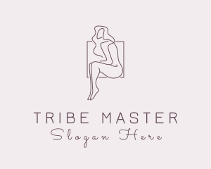 Woman Naked Model logo design