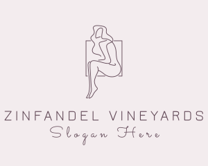 Woman Naked Model logo design