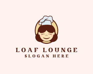 Loaf - Happy Lady Chef logo design