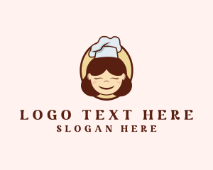 Loaf - Happy Lady Chef logo design