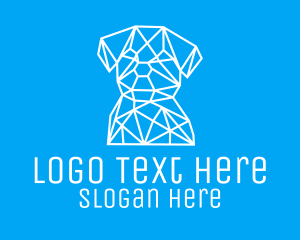 Zoo - Simple Puppy Line Art logo design