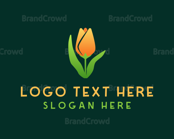 Tulip Flower Garden Logo