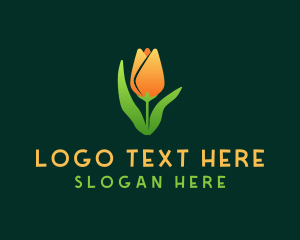 Flower Farm - Tulip Flower Garden logo design