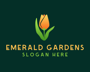 Tulip Flower Garden logo design