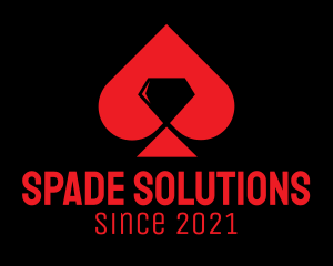 Spade - Red Diamond Spade logo design