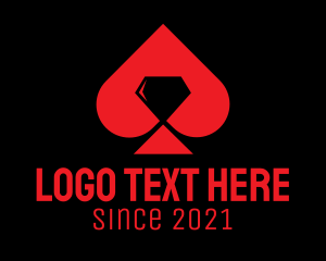 Wager - Red Diamond Spade logo design