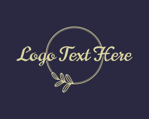 Luxury - Elegant Leaf Wordmark logo design