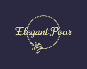 Elegant Leaf Wordmark logo design