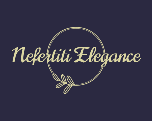 Elegant Leaf Wordmark logo design