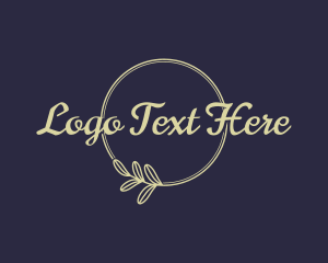 Cosmetics - Elegant Leaf Wordmark logo design