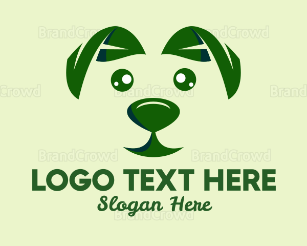 Green Natural Dog Logo