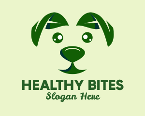 Green Natural Dog  logo design