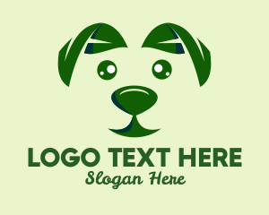 Leaf - Green Natural Dog logo design