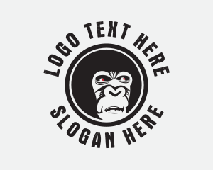 Emblem - Gorilla Face Emblem logo design