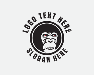 Chimpanzee - Wild Gorilla Ape logo design