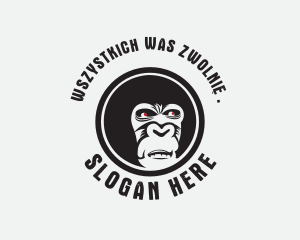 Wild Gorilla Ape logo design