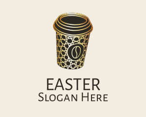 Hot Drinks - Islamic Motif Coffee Cup logo design