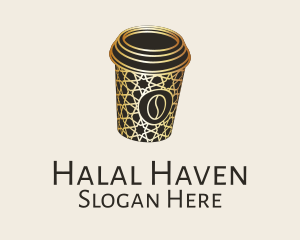 Islamic - Islamic Motif Coffee Cup logo design