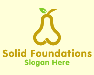 Fresh Yellow Pear Fruit  Logo