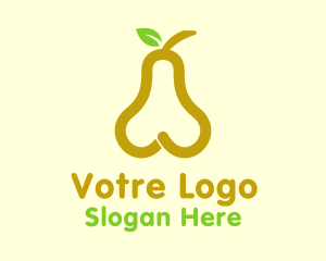 Fresh Yellow Pear Fruit  Logo