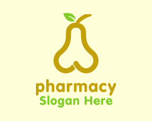 Fresh Yellow Pear Fruit  Logo