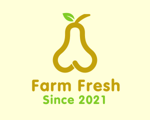 Fresh Yellow Pear Fruit  logo design