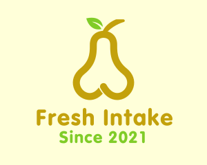 Fresh Yellow Pear Fruit  logo design