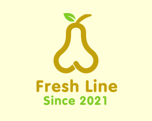 Fresh Yellow Pear Fruit  logo design