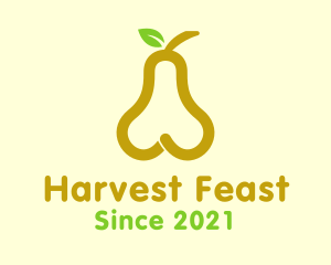 Fresh Yellow Pear Fruit  logo design