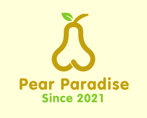 Pear - Fresh Yellow Pear Fruit logo design