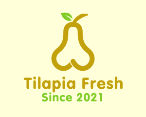 Fresh Yellow Pear Fruit  logo design