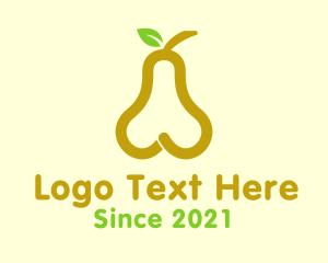 Nutrition - Fresh Yellow Pear Fruit logo design