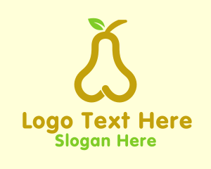 Fresh Yellow Pear Fruit  Logo