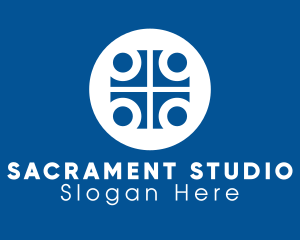 Sacrament - Blue Medical Cross logo design