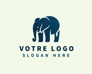 Elephant Animal Wildlife Logo
